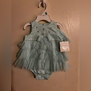 Little Me dress with hat NWT
